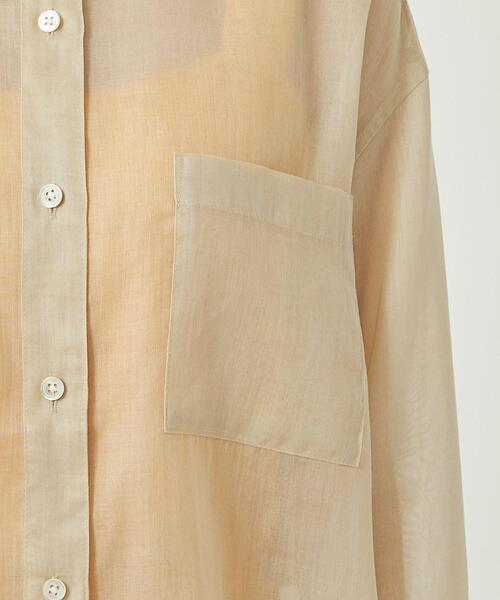 スリットスリーブシアーオーバーシャツ