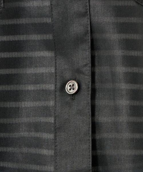 green label relaxing（グリーンレーベルリラクシング）の「スリット スリーブ シアー オーバー シャツ（シャツ/ブラウス・レディース・ブラック/ブラウン/オフホワイト・FREE）」の6枚目の写真