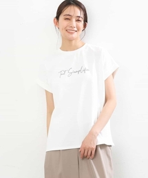 MK MICHEL KLEIN | フレンチスリーブロゴTシャツ/洗える(Tシャツ/カットソー)