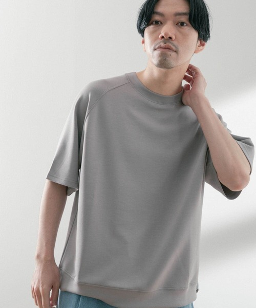 ITEMS URBANRESEARCH(アイテムズ アーバンリサーチ)の「ライトダンボール ショートスリーブプルオーバー(スウェット・メンズ・ライトグレー/ブラック/グレー・MEDIUM/LARGE)」の6枚目の写真