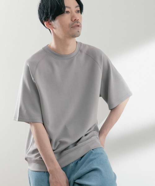 ITEMS URBANRESEARCH(アイテムズ アーバンリサーチ)の「ライトダンボール ショートスリーブプルオーバー(スウェット・メンズ・ライトグレー/ブラック/グレー・MEDIUM/LARGE)」の8枚目の写真
