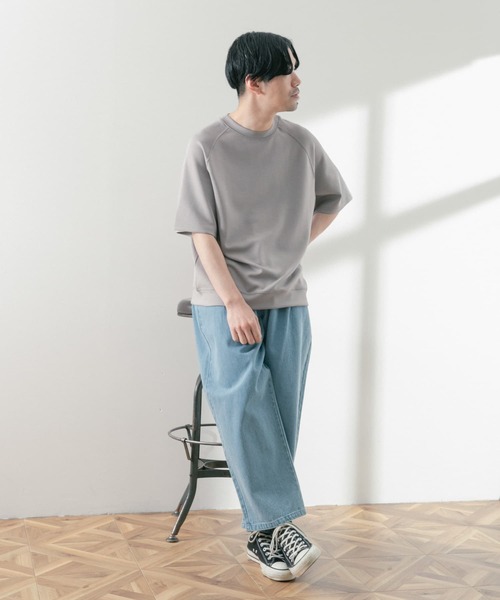 ITEMS URBANRESEARCH(アイテムズ アーバンリサーチ)の「ライトダンボール ショートスリーブプルオーバー(スウェット・メンズ・ライトグレー/ブラック/グレー・MEDIUM/LARGE)」の11枚目の写真