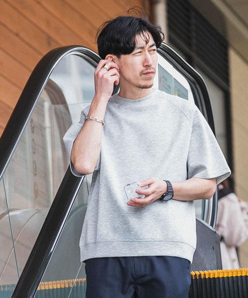 ITEMS URBANRESEARCH(アイテムズ アーバンリサーチ)の「ライトダンボール ショートスリーブプルオーバー(スウェット・メンズ・ライトグレー/ブラック/グレー・MEDIUM/LARGE)」の22枚目の写真
