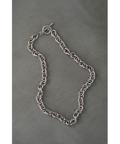 AZUL by moussy(アズールバイマウジー)の「MANTEL CHAIN NECKLACE/マントルチェーンネックレス(ネックレス・メンズ・シルバー・FREE)」の2枚目の写真