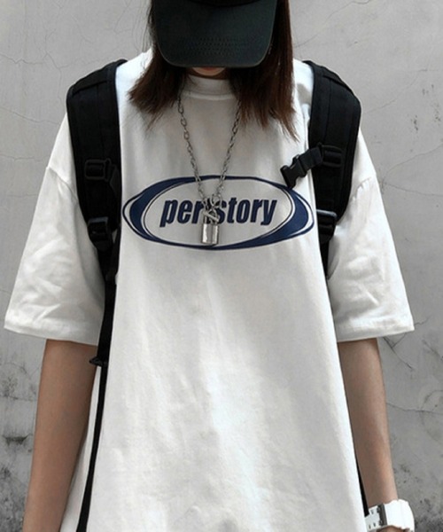 Silly（シリー）の「ストリートロゴTシャツ（Tシャツ/カットソー・レディース・グリーン/ホワイト/ブラック・SMALL/MEDIUM/LARGE）」の4枚目の写真