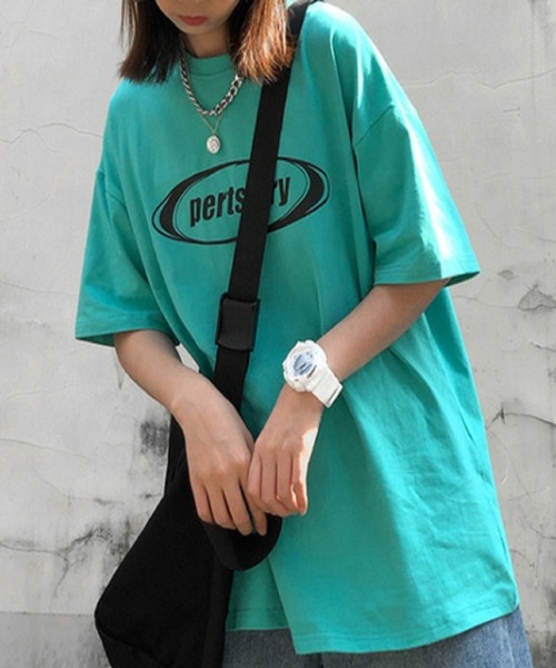 Silly（シリー）の「ストリートロゴTシャツ（Tシャツ/カットソー・レディース・グリーン/ホワイト/ブラック・SMALL/MEDIUM/LARGE）」の8枚目の写真