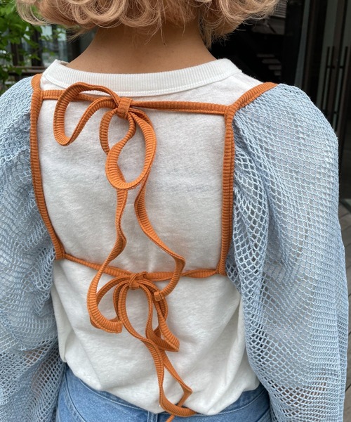 HELLO.SANFRANCISCO（ハローサンフランシスコ）の「【HELLO.SANFRANCISCO/ハローサンフランシスコ】メッシュ配色ボレロ（カーディガン/ボレロ・レディース・サックスブルー・FREE）」の17枚目の写真