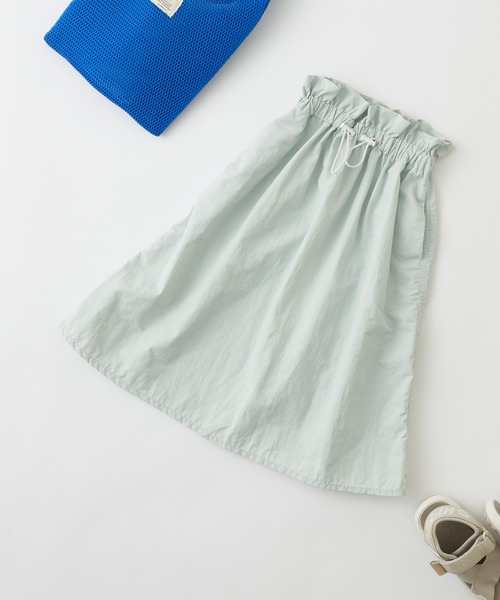 CIAOPANIC TYPY（チャオパニックティピー）の「【KIDS】ナイロンドロストウエストギャザーロングスカート（スカート・キッズ・サックスブルー/ブラック/ホワイト・L/S/XL/M/XXL）」の14枚目の写真