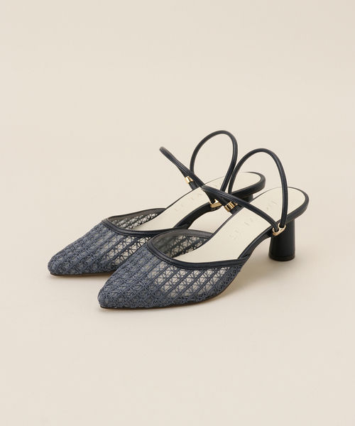 LE TALON（ルタロン）の「6cmポインテッドレースアンクルストラップミュール（パンプス・レディース・ネイビー/アイボリー・MEDIUM/SMALL/LARGE/X-LARGE）」の14枚目の写真