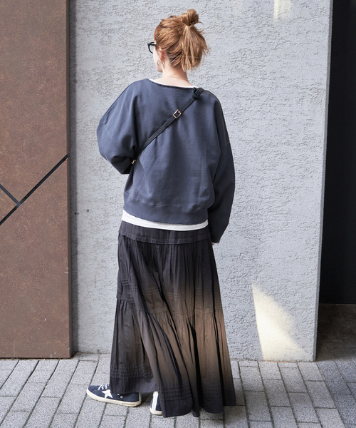 B.C STOCK(ベーセーストック)の「ピンタックギャザースカート(スカート・レディース・ホワイト/ブラック・FREE)」の15枚目の写真