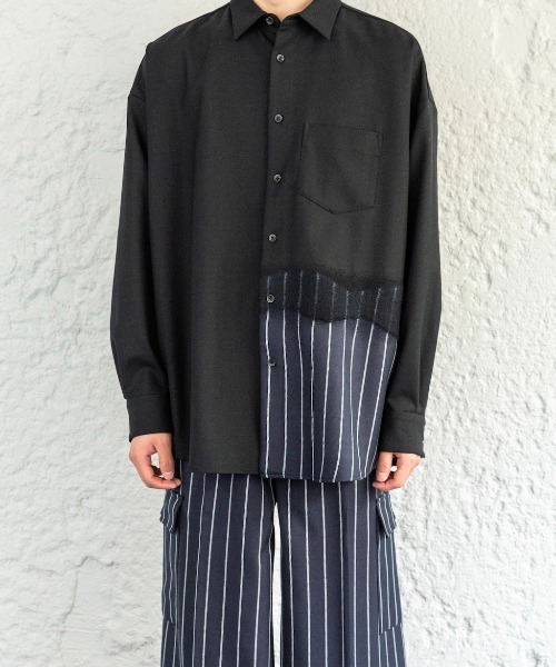 Enharmonic TAVERN（エンハーモニックタヴァーン）の「Needle punch shirt（シャツ/ブラウス・メンズ・グレー/ブラック・44/46/48）」の11枚目の写真