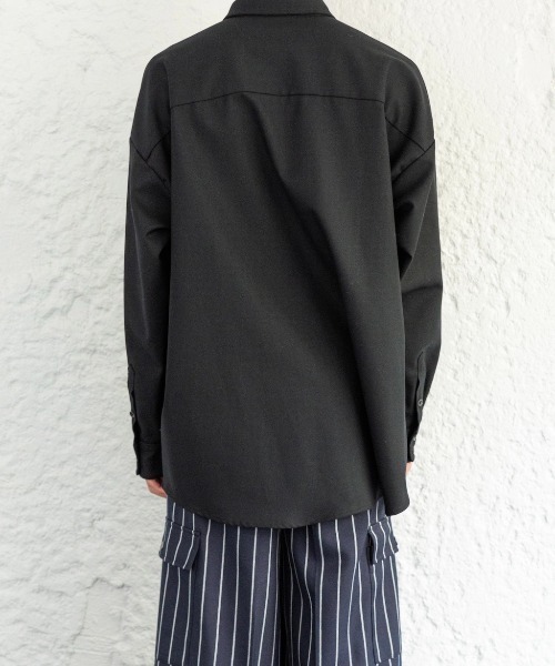 Enharmonic TAVERN（エンハーモニックタヴァーン）の「Needle punch shirt（シャツ/ブラウス・メンズ・グレー/ブラック・44/46/48）」の9枚目の写真