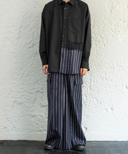 Enharmonic TAVERN（エンハーモニックタヴァーン）の「Needle punch shirt（シャツ/ブラウス・メンズ・グレー/ブラック・44/46/48）」の15枚目の写真