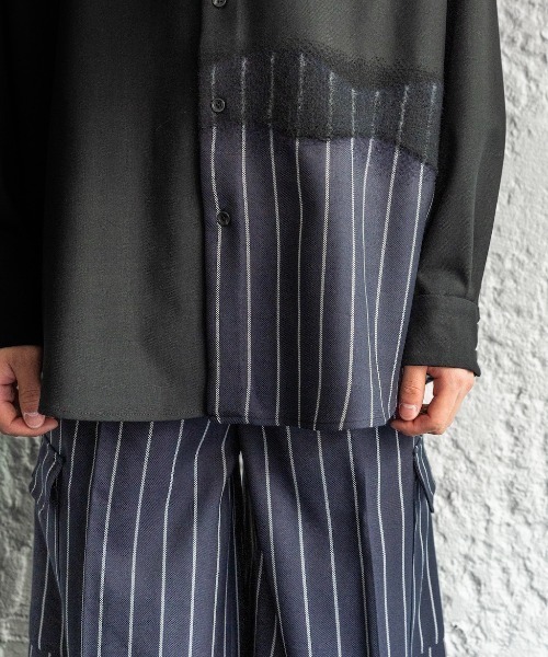 Enharmonic TAVERN（エンハーモニックタヴァーン）の「Needle punch shirt（シャツ/ブラウス・メンズ・グレー/ブラック・44/46/48）」の17枚目の写真