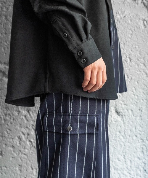 Enharmonic TAVERN（エンハーモニックタヴァーン）の「Needle punch shirt（シャツ/ブラウス・メンズ・グレー/ブラック・44/46/48）」の12枚目の写真