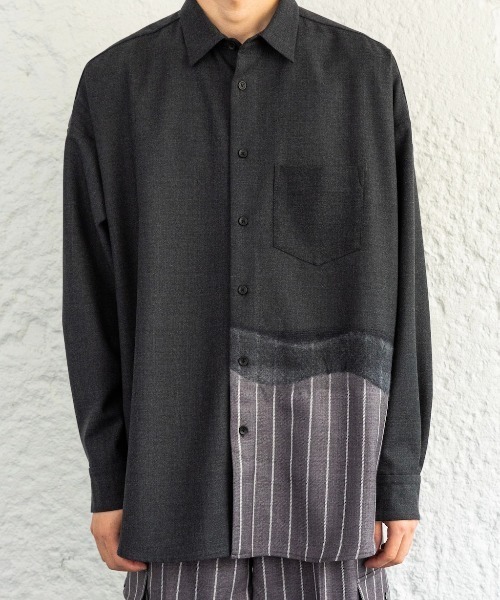 Enharmonic TAVERN（エンハーモニックタヴァーン）の「Needle punch shirt（シャツ/ブラウス・メンズ・グレー/ブラック・44/46/48）」の10枚目の写真