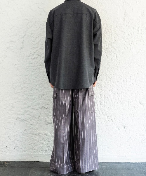 Enharmonic TAVERN（エンハーモニックタヴァーン）の「Needle punch shirt（シャツ/ブラウス・メンズ・グレー/ブラック・44/46/48）」の6枚目の写真