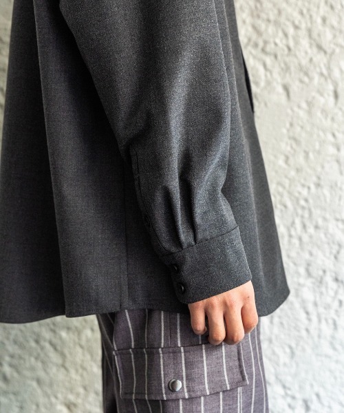 Enharmonic TAVERN（エンハーモニックタヴァーン）の「Needle punch shirt（シャツ/ブラウス・メンズ・グレー/ブラック・44/46/48）」の8枚目の写真