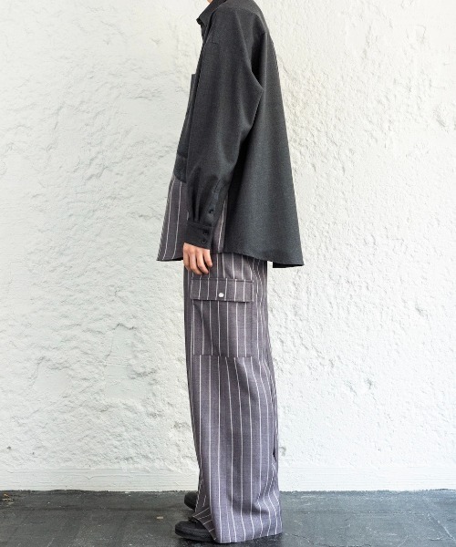 Enharmonic TAVERN（エンハーモニックタヴァーン）の「Needle punch shirt（シャツ/ブラウス・メンズ・グレー/ブラック・44/46/48）」の14枚目の写真