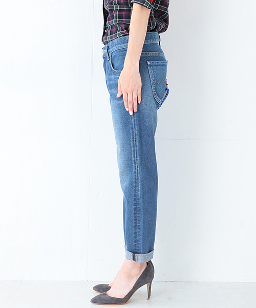 Lee(リー)の「Lee / スキニーデニム ブルー(デニムパンツ・レディース・ブルー・MEDIUM/X-SMALL/SMALL)」の3枚目の写真
