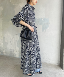 美品 ne Quittez pas コットン パッチワーク シャツワンピース 美品 ne Quittez pas / コットン パッチワーク シャツワンピース