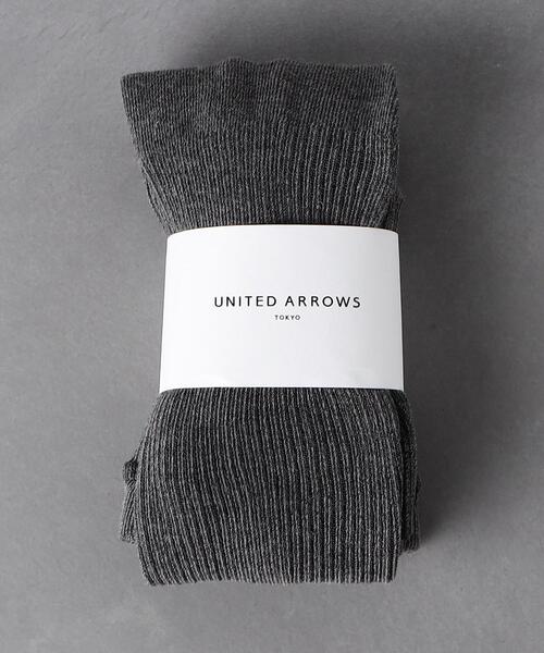 UNITED ARROWS（ユナイテッドアローズ）の「リブ タイツ（タイツ/ストッキング・レディース・ブラック/ダークグレー・FREE）」の6枚目の写真