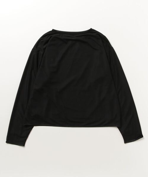 hunch（ハンチ）の「hunch シアー×２０TR天竺　レイヤードシアープルオーバー（Tシャツ/カットソー・レディース・ブラック/オフホワイト・FREE）」の3枚目の写真
