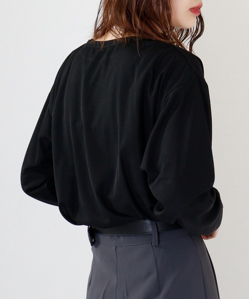hunch（ハンチ）の「hunch シアー×２０TR天竺　レイヤードシアープルオーバー（Tシャツ/カットソー・レディース・ブラック/オフホワイト・FREE）」の21枚目の写真