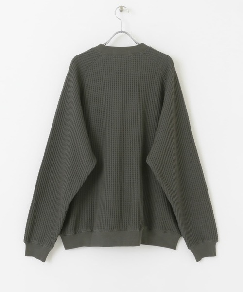 SENSE OF PLACE by URBAN RESEARCH(センスオブプレイスバイアーバンリサーチ)の「カラーワッフルルーズスウェットシャツ(スウェット・メンズ・チャコールグレー/ライトベージュ/ブラウン・MEDIUM/LARGE)」の9枚目の写真