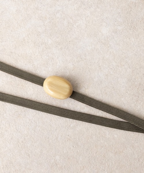 ゆかた館グレース（ユカタカングレース）の「帯飾り　beige & green（和装小物・レディース・サックスブルー系2/グレー系2/オレンジ系1/ホワイト系1/カーキ系1/カーキ系2/サックスブルー系1/ライトイエロー系1/グレー系1/ライトイエロー系2/ホワイト系2/オレンジ系2/ブラック系1/ブラック系2/イエロー系1/イエロー系2・FREE）」の7枚目の写真