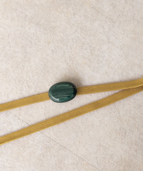 ゆかた館グレース（ユカタカングレース）の「帯飾り　beige & green（和装小物・レディース・サックスブルー系2/グレー系2/オレンジ系1/ホワイト系1/カーキ系1/カーキ系2/サックスブルー系1/ライトイエロー系1/グレー系1/ライトイエロー系2/ホワイト系2/オレンジ系2/ブラック系1/ブラック系2/イエロー系1/イエロー系2・FREE）」の12枚目の写真