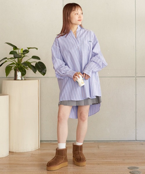 【超美品】W closet ダブルクローゼット七分袖シャツジャケットバックリボン w closet（ダブルクローゼット）の「刺繍バックリボンビッグ