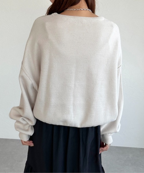 apres jour mignon(アプレジュールミニョン)の「スウェットライクニット【ZOZOTOWN限定アイテム】(ニット/セーター・レディース・レッド/ブルー/グレー/ブラック/グリーン/アイボリー/スミクロ・フリー/X-LARGE)」の16枚目の写真