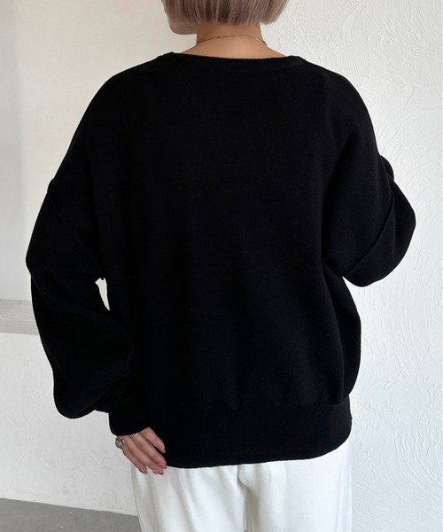 apres jour mignon(アプレジュールミニョン)の「スウェットライクニット【ZOZOTOWN限定アイテム】(ニット/セーター・レディース・レッド/ブルー/グレー/ブラック/グリーン/アイボリー/スミクロ・フリー/X-LARGE)」の21枚目の写真