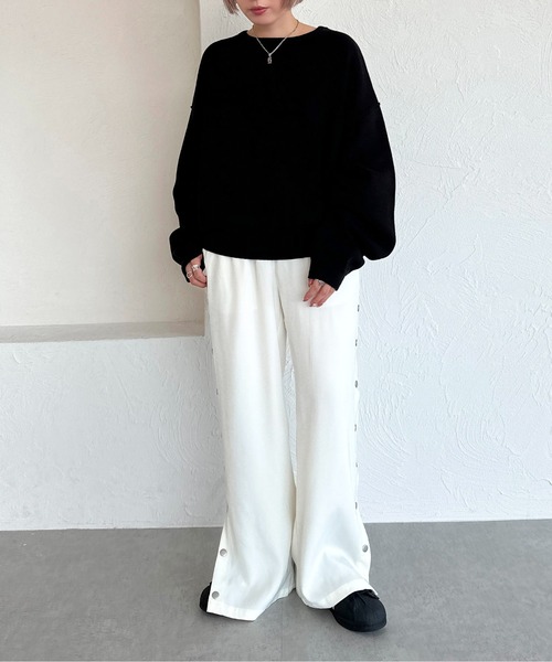 apres jour mignon(アプレジュールミニョン)の「スウェットライクニット【ZOZOTOWN限定アイテム】(ニット/セーター・レディース・レッド/ブルー/グレー/ブラック/グリーン/アイボリー/スミクロ・フリー/X-LARGE)」の22枚目の写真