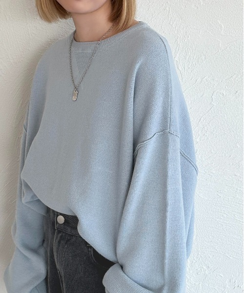 apres jour mignon(アプレジュールミニョン)の「スウェットライクニット【ZOZOTOWN限定アイテム】(ニット/セーター・レディース・レッド/ブルー/グレー/ブラック/グリーン/アイボリー/スミクロ・フリー/X-LARGE)」の10枚目の写真