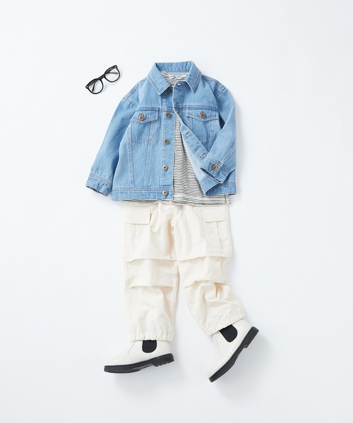 CIAOPANIC TYPY(チャオパニックティピー)の「【KIDS】【WEB限定】ナイロンカーゴパラシュートパンツ(カーゴパンツ・キッズ・アイボリー/ブラック/カーキ・S/M/L/XL/XXL)」の4枚目の写真