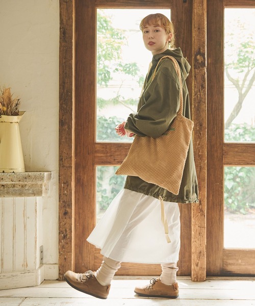 Crisp(クリスプ)の「コットンオーバーアノラックフーディー(マウンテンパーカー・レディース・カーキ/オリーブ・FREE)」の6枚目の写真