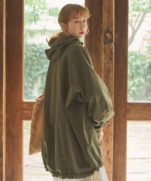 Crisp(クリスプ)の「コットンオーバーアノラックフーディー(マウンテンパーカー・レディース・カーキ/オリーブ・FREE)」の10枚目の写真