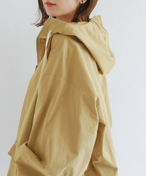 Crisp(クリスプ)の「コットンオーバーアノラックフーディー(マウンテンパーカー・レディース・カーキ/オリーブ・FREE)」の19枚目の写真