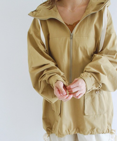 Crisp(クリスプ)の「コットンオーバーアノラックフーディー(マウンテンパーカー・レディース・カーキ/オリーブ・FREE)」の21枚目の写真