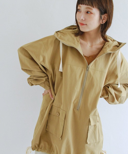 Crisp(クリスプ)の「コットンオーバーアノラックフーディー(マウンテンパーカー・レディース・カーキ/オリーブ・FREE)」の22枚目の写真