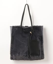 【cooco】ポーチ付リバーシブルムートン風2WAYバッグ(836316)