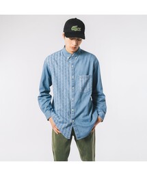 LACOSTE | アシンメトリーモノグラムデニムシャツ(シャツ/ブラウス)