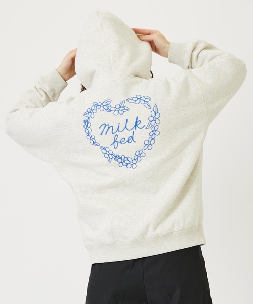 MILKFED.（ミルクフェド）の「WREATH SWEAT HOODIE（パーカー・レディース・グリーン/オートミール/ピンク・M/L）」の20枚目の写真