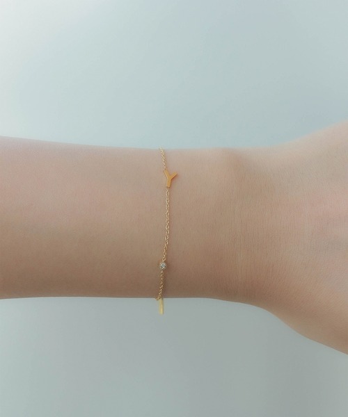 ebine(エビネ)の「金属アレルギー対応 サージカルステンレス Alphabet Zirconia Bracelet(ブレスレット・レディース・I/C/Y/H/E/M/S/J/K/F/N/T/D/R/A/W・FREE)」の22枚目の写真
