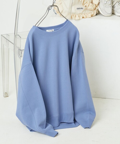 FREAK'S STORE（フリークスストア）の「WEB限定　ヘビーウェイト クルーネック スウェット（スウェット・レディース・ブルー/ナチュラル/ピンク/ブラック/マスタード/グリーン/グレー/ライトグレー/サックスブルー/オレンジ/その他15/その他9・ﾌﾘ-）」の8枚目の写真