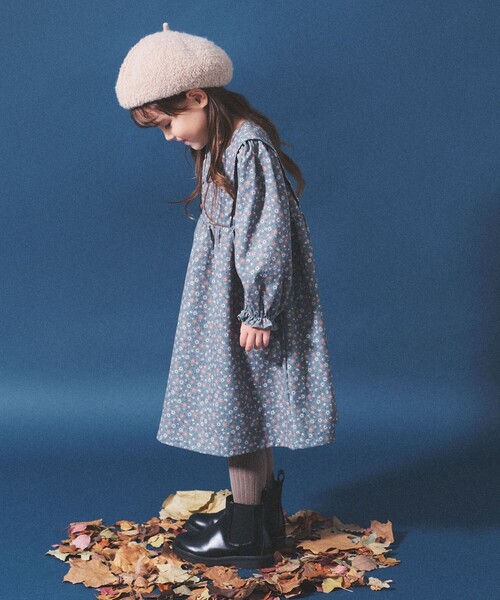 BEAMS mini(ビームスミニ)の「BEAMS mini / フラワー コーデュロイ ワンピース 23FW (90~150cm)(ワンピース・キッズ・レッド系その他2/サックスブルー/ホワイト系その他5・110/130/150/140/120/100/90)」の16枚目の写真