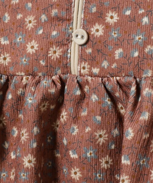 BEAMS mini(ビームスミニ)の「BEAMS mini / フラワー コーデュロイ ワンピース 23FW (90~150cm)(ワンピース・キッズ・レッド系その他2/サックスブルー/ホワイト系その他5・110/130/150/140/120/100/90)」の6枚目の写真