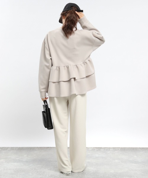 GLOBAL WORK Smile Seed Store(グローバルワーク スマイルシードストア)の「【WEB限定】フクレジャガードイージーパンツ/979831(その他パンツ・レディース・ネイビー/アイボリー/ブラック・LARGE/MEDIUM/X-LARGE/SMALL)」の6枚目の写真